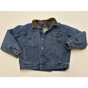Vintage Wrangler Hero Jacket Mens XL Blue Denim Blanket Lined Western Work 90s